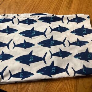 Pillowfort Blue Shark Pattern Fabric Sheet Set - Full